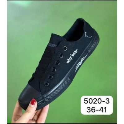 Кеды женские МАРС текстиль черные 5020-3
