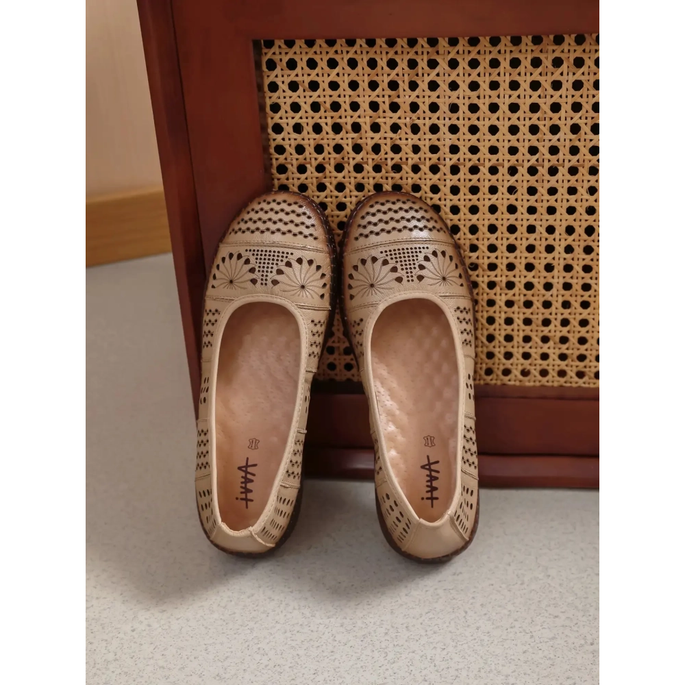 Балетки женские IVVA натуральная кожа какао IY8013 — Sneakers — веб-сайт оптовых производителей Балетки женские IVVA натуральная кожа какао IY8013