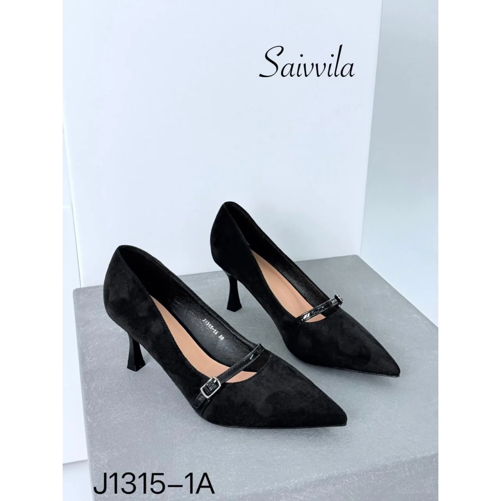 Туфли женские Saivvila искусственная замша черные J1315-1A — Sneakers — веб-сайт оптовых производителей Туфли женские Saivvila искусственная замша черные J1315-1A