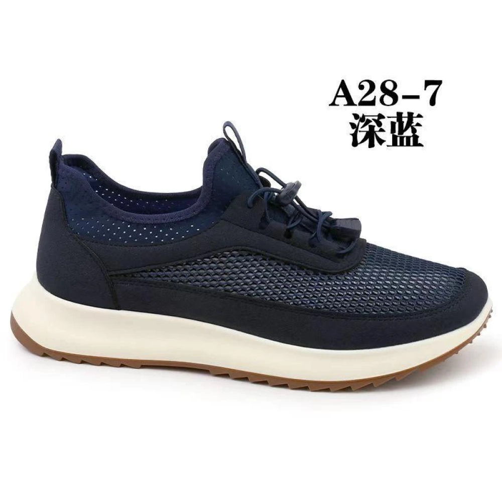 Кроссовки мужские летние искусственная кожа сетка синие A28-7 — Sneakers — веб-сайт оптовых производителей Кроссовки мужские летние искусственная кожа сетка синие A28-7