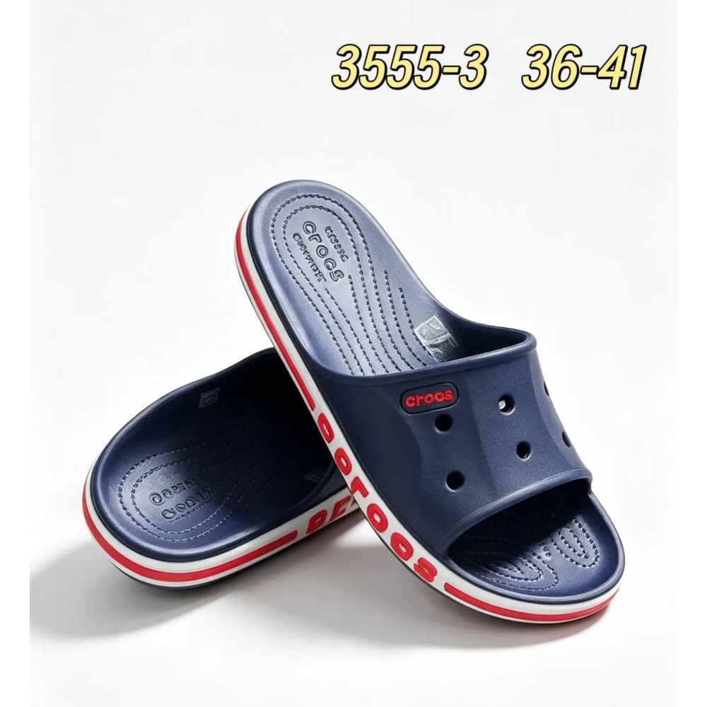 Шлепанцы женские резиновые на лето синие 3555-3 — Sneakers — веб-сайт оптовых производителей Шлепанцы женские резиновые на лето синие 3555-3