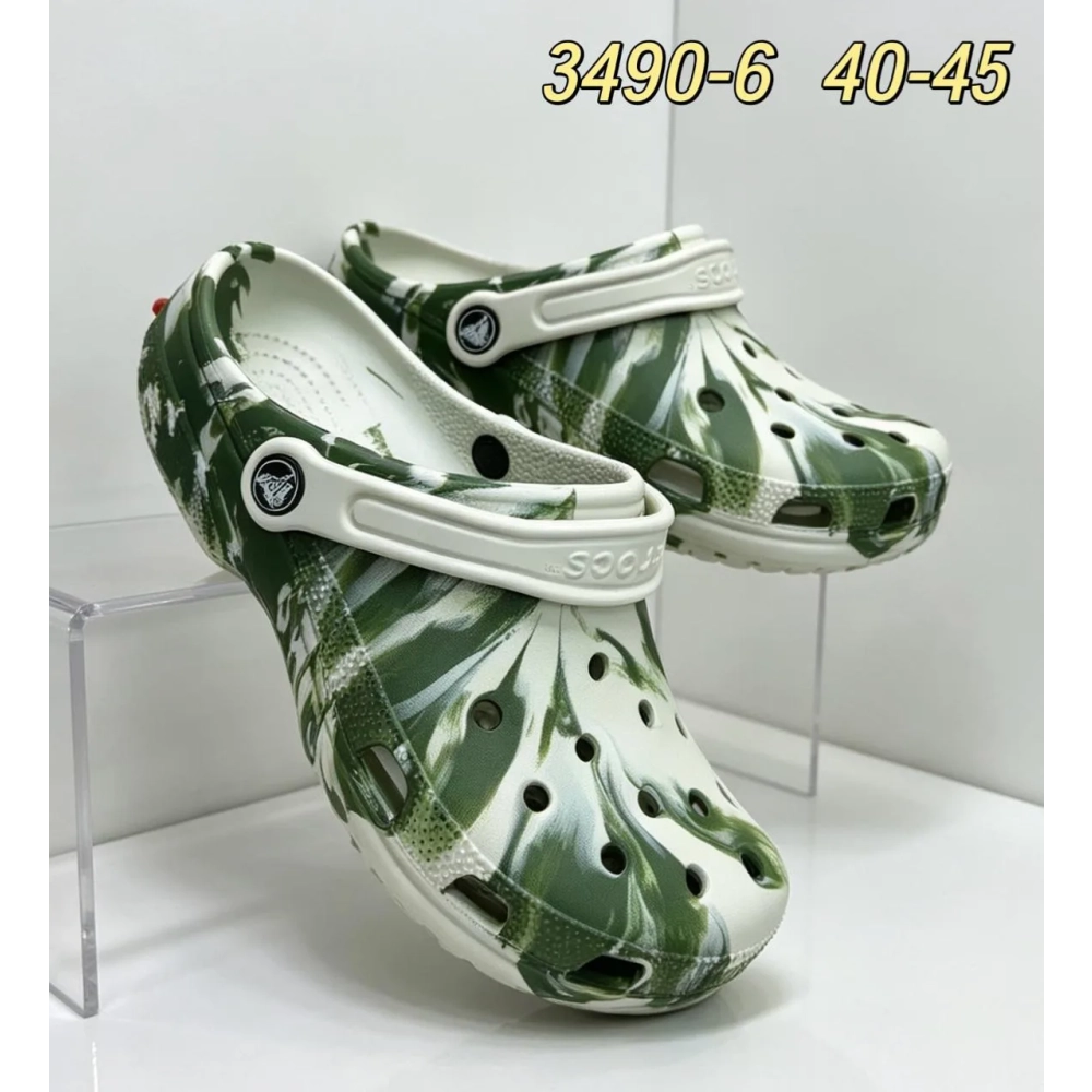 Сабо мужские резиновые на лето зеленые 3490-6