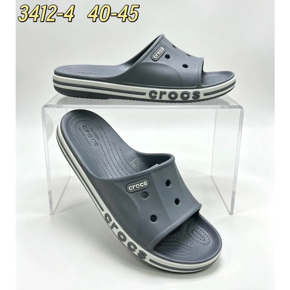 Шлепанцы мужские резиновые на лето серые 3412-4 — Sneakers — веб-сайт оптовых производителей Шлепанцы мужские резиновые на лето серые 3412-4